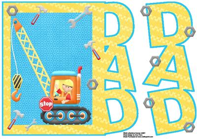 Little Digger Dad Card with Accessories