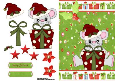 Cute Little Santa Christmas Mouse