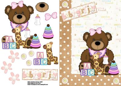 Cute Baby Girl Teddy with Baby Toys