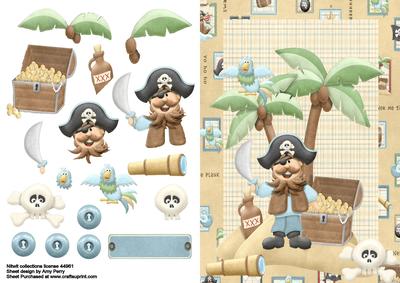 Lovely Pirate with Pirate Accessories