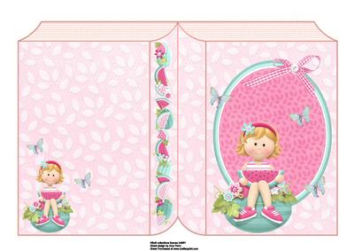 Little Girl with Watermelon Book Card