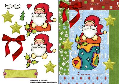 Lovely Santa in a Stocking
