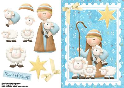 Sheep Herder with His Sheep