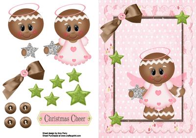 Lovely Ginger Bread Girl with Pink Dress