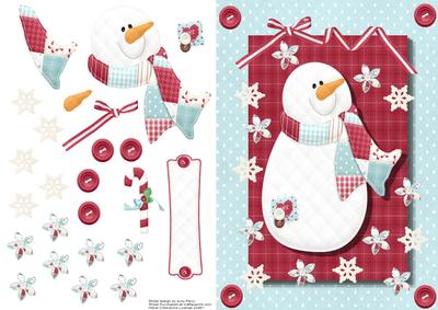 Cute Wrapped Up Warm Snowman 3D Effect