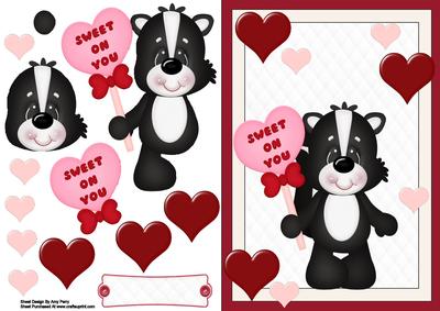 Cute Skunk with Sweet on You Balloon