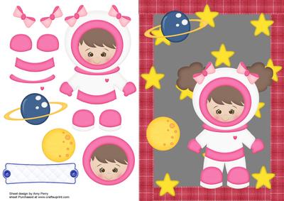Cute Astronaut Girl