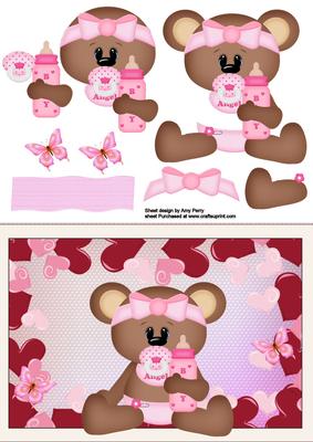 Cute Baby Girl Teddy Bear