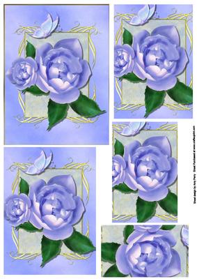 Lovely Blue Rose Pyramid