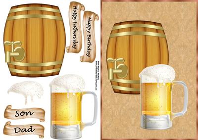 Pint of Beer and Beer Barrel
