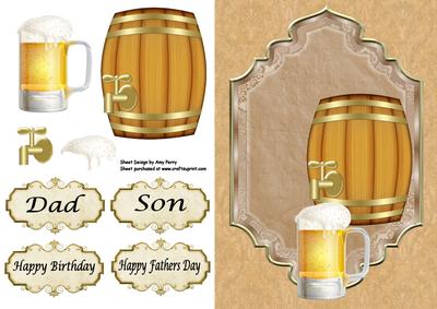 Pint of Beer & Beer Barrel