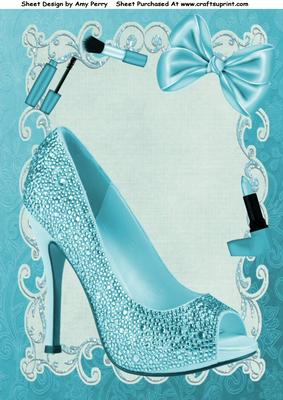 Lovely Light Blue Shoe & Make Up A4