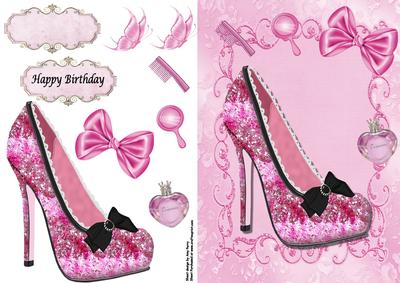 Gorgeous Pink Shoe with Black Bow