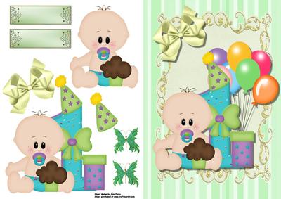 Cute Baby with Balloons & Presents
