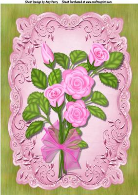 Bouquet of Pink Roses A4