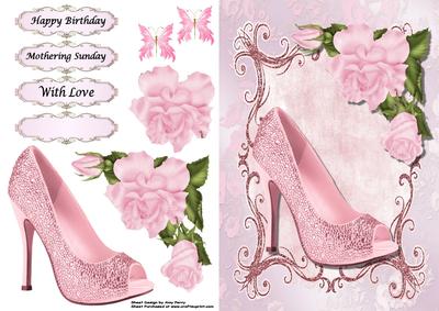 Lovely Pink Shoe & Pink Roses