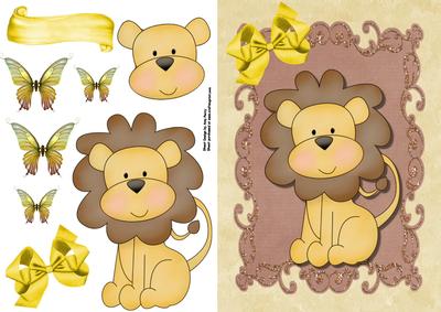 Lovely Lion with Yellow Bow