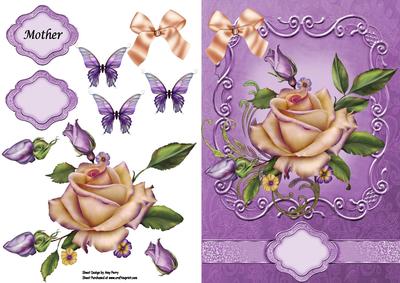 Purple & Cream Roses