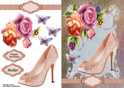 Lovely Peach Shoe & English Roses