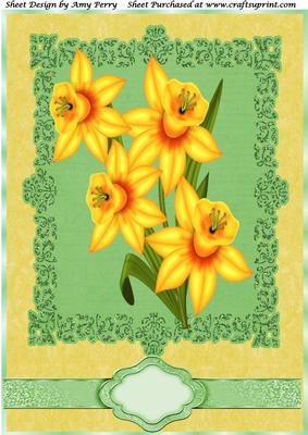 Beautiful Bouquet of Daffodils A4