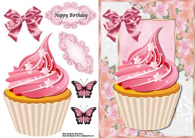 Yummy Hot Pink Cupcake