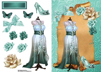 Beautiful Aqua Dress & Shoes