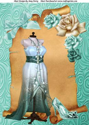 Beautiful Aqua Dress & Shoes A4