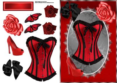 Lovely Red Corset & Shoe