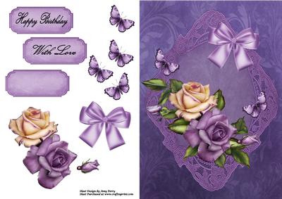 Beautiful Purple & Cream Rose's
