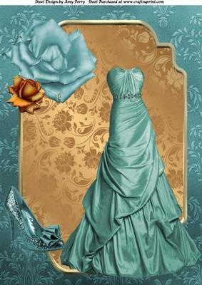 Beautiful Aqua Dress & Shoes A4