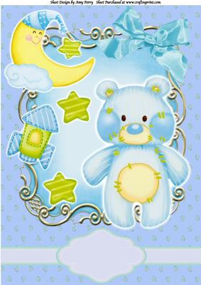 Lovely Baby Boy Teddy Bear A4