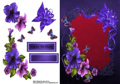 Beautiful Blue & Purple Pansys