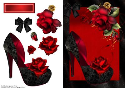 Beautiful Red Roses & Shoe