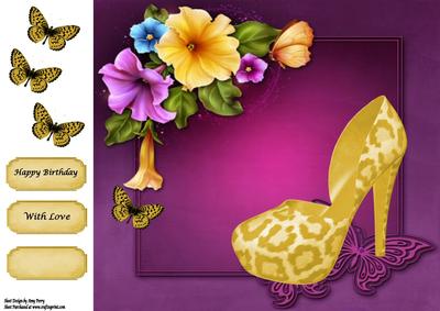 Lovely Yellow Leopard Print Shoe & Petunia's