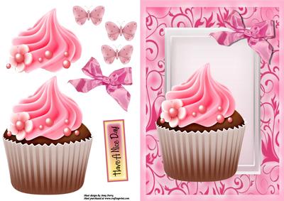 Scrummy Strawberry & Chocolate Cupcake