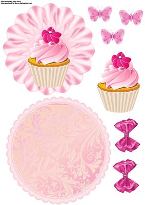 Scrummy Cupcake Rocker/wobble Card