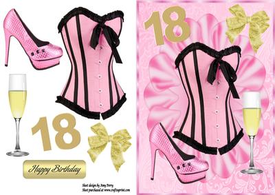 Ladies Corset & Shoe 18th Birthday