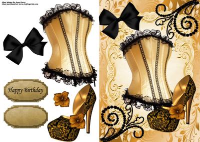 Beautiful Gold & Black Corset