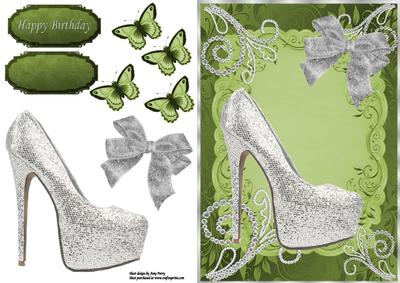 Beautiful Silver Sparkle Shoe
