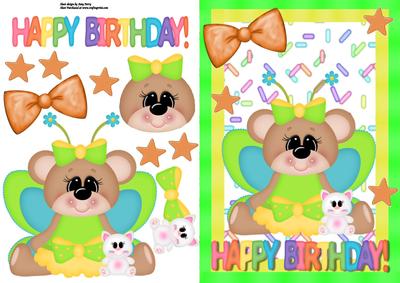Cute Fairy Birthday Bear