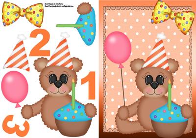 Lovely Birthday Bear with Numbers