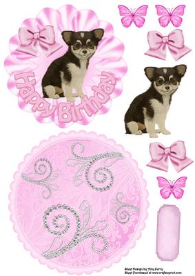 Cute Birthday Puppy Rocker/wobble Card