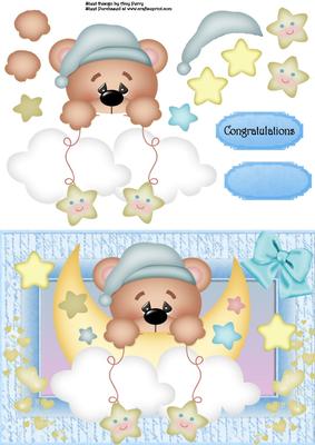 Adorable Angel Bear Baby Boy