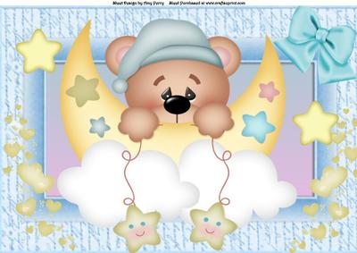 Adorable Angel Bear Baby Boy A4