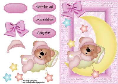 Cute Pink Angel Bear