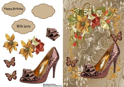 Lovely Brown Sparkle Shoe