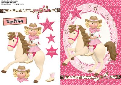 Rodeo Girl on Cream Horse