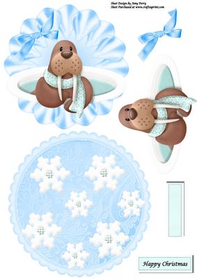 Funny Walrus Wobble/rocker Card