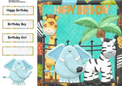Happy Birthday Jungle 8x8