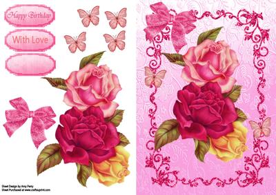 Beautiful Pink, Hot Pink & Yellow Rose's